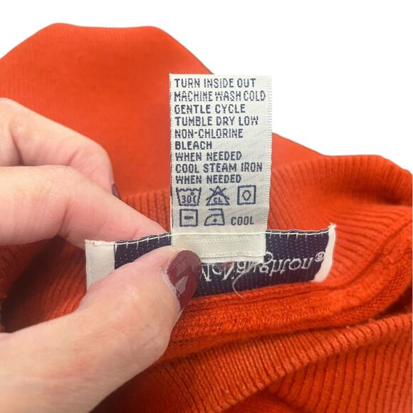 NORTON McNAUGHTON Burnt Orange Mock Neck Short Sleeve Sweater Women’s Size Small - Picture 7 of 8